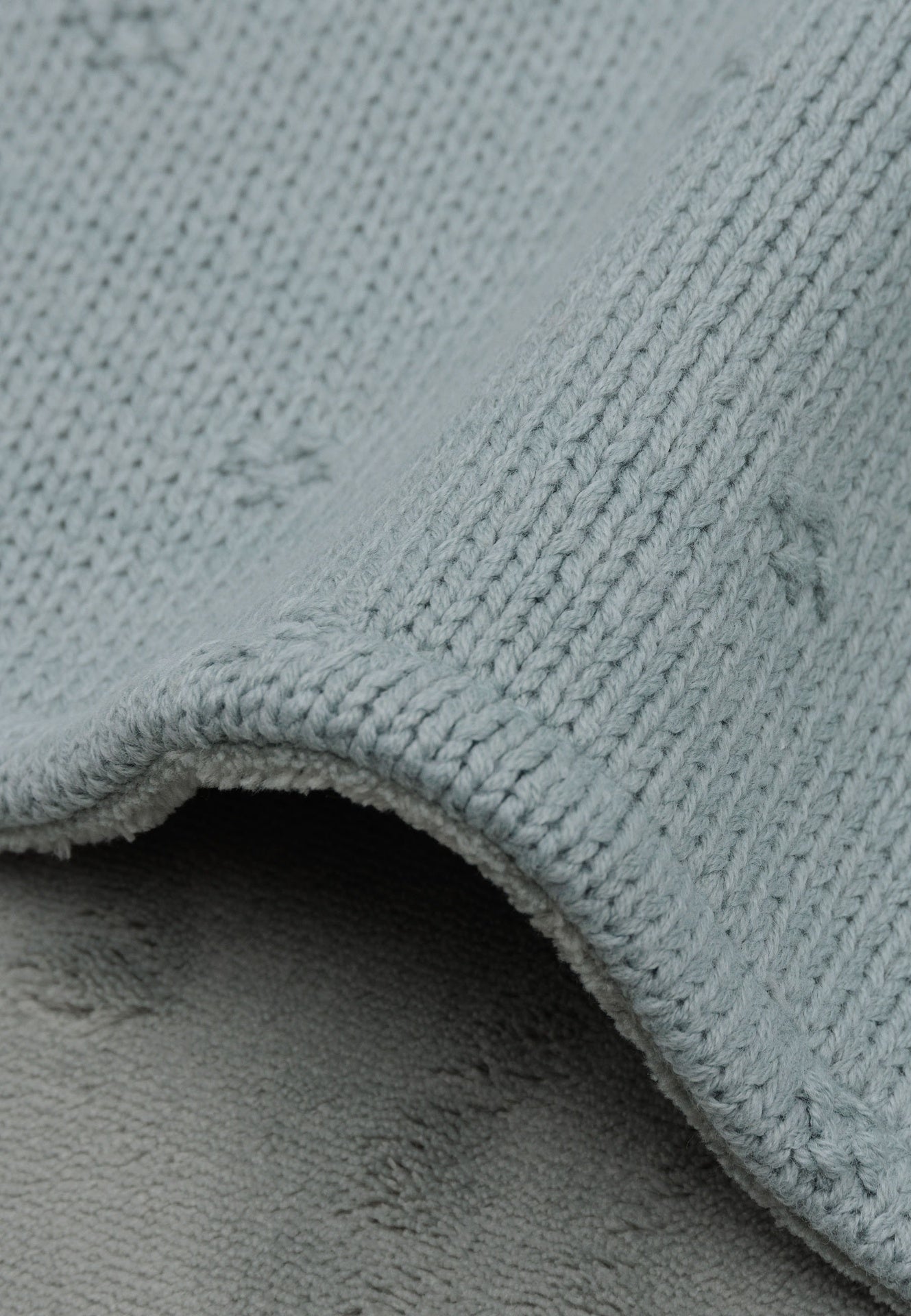 Jollein Fleece deken voor wieg of park Cosy Knit Sea Green katoen B 100 x L 75 cm