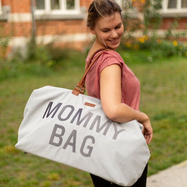 Childhome Sac à langer Mommy Bag Signature Canvas Grey