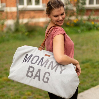 Childhome Sac à langer Mommy Bag Signature Canvas Grey