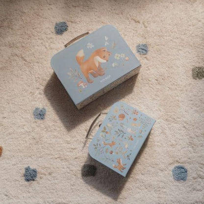 Little Dutch Mallette Forest Friends Blue - 2 pièces