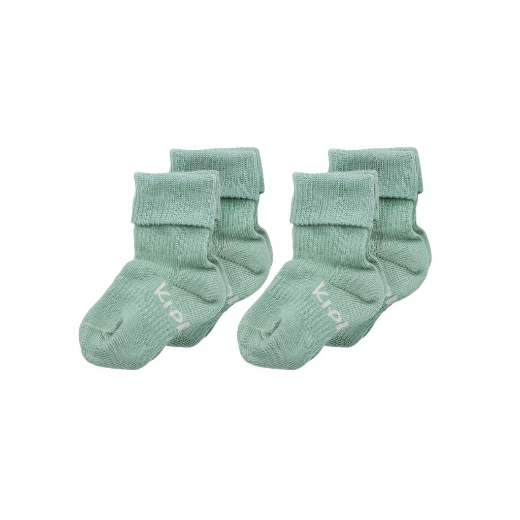 KipKep Blijf sokken 2 paar, m 6-12, calming green, Uniseks