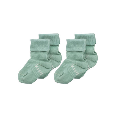 KipKep Blijf sokken 2 paar, m 6-12, calming green, Uniseks