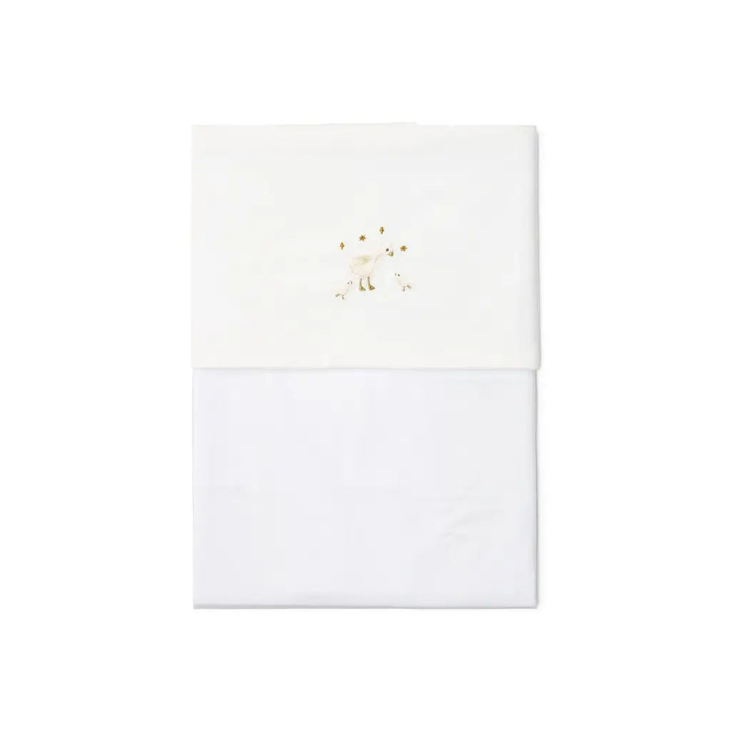 Little Dutch Laken voor bed geborduurd Little Goose wit 110 x 140 cm