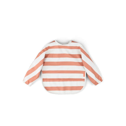 Done by Deer Bavoir à manches Stripes Papaya
