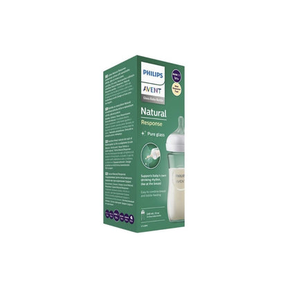Philips AVENT Glazen zuigfles Natural Response transparant 240 ml - 3 stuks