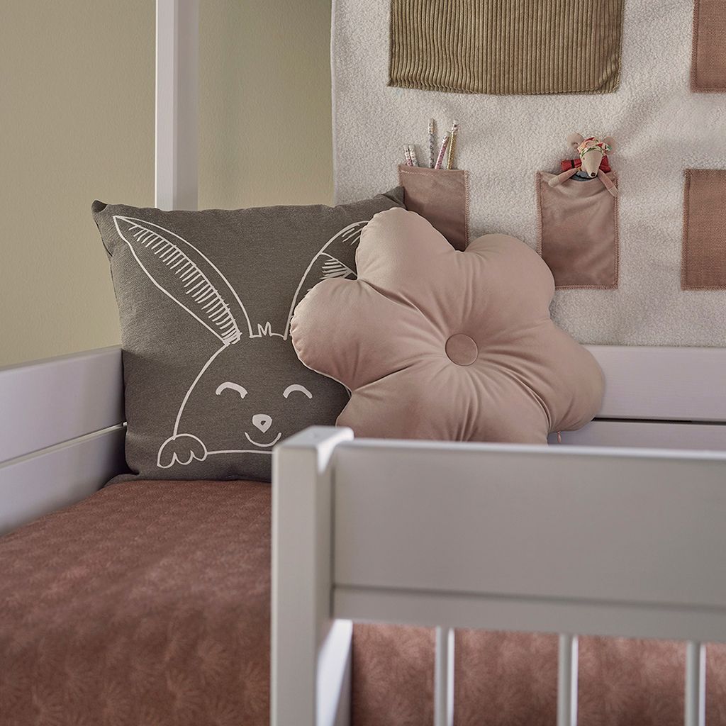 LIFETIME Gevormde kussen bloem Happy Rabbit