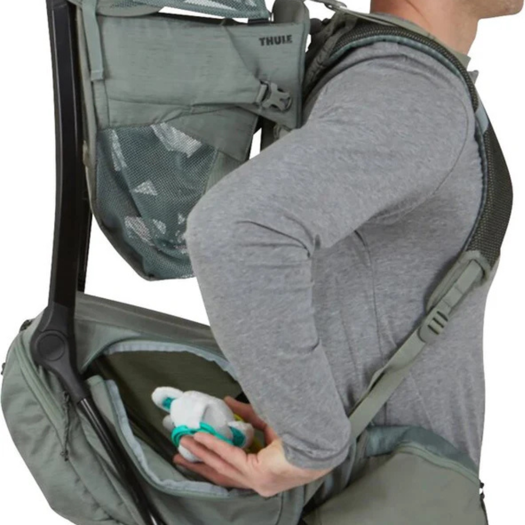 Thule Kinderdrager + regenhoes Sapling Agave/Blue