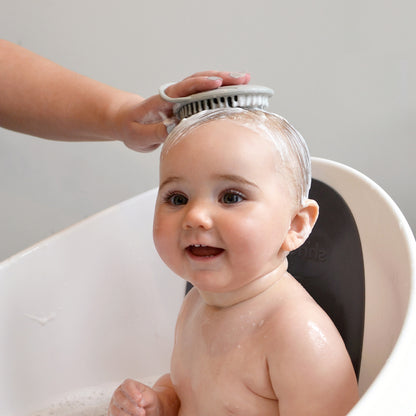 Shnuggle Brosse pour bébé en silicone gris