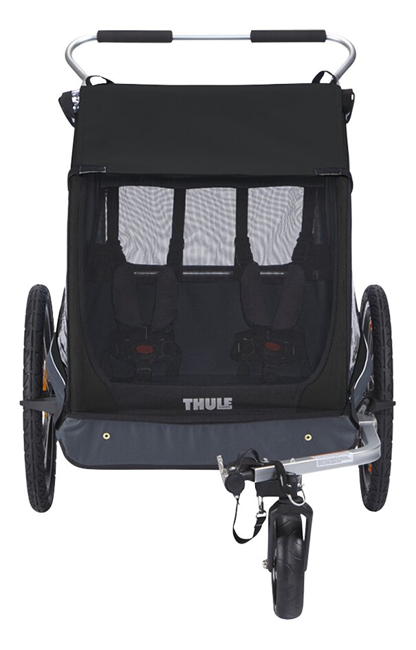 Thule Remorque de vélo Coaster 2 XT Black avec habillage de pluie