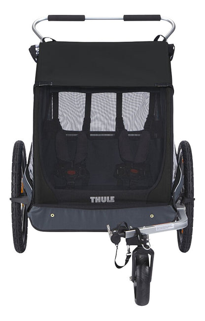 Thule Remorque de vélo Coaster 2 XT Black avec habillage de pluie
