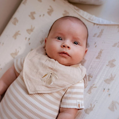 Little Dutch Bandana slab Newborn Naturals Baby Bunny wit -  2 stuks