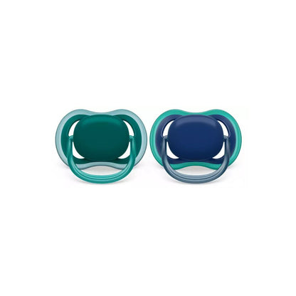 Philips AVENT Sucette + 6 mois Ultra Air bleu nocturne, vert - 2 pièces