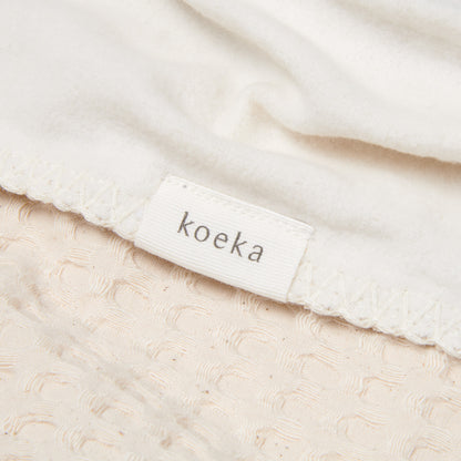 Koeka Couverture pour berceau ou parc Amsterdam Cotton fleece wafel Natural