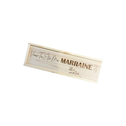 Dotti Coffret vin "Une boîte avec une question"/ "Veux-tu être ma marraine ?" FR