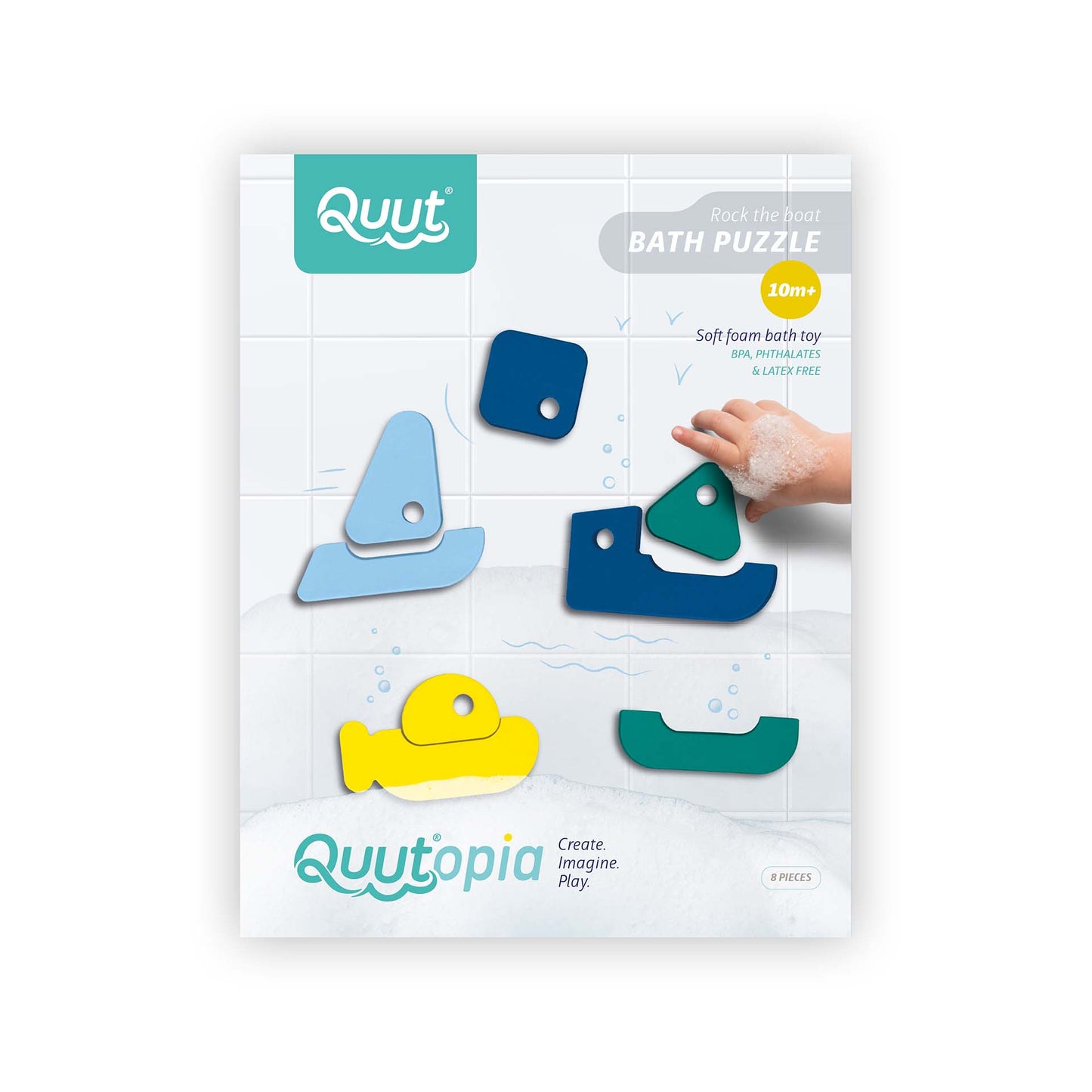 Quut Badspeelgoed Puzzle Rock the Boat - 8 stuks
