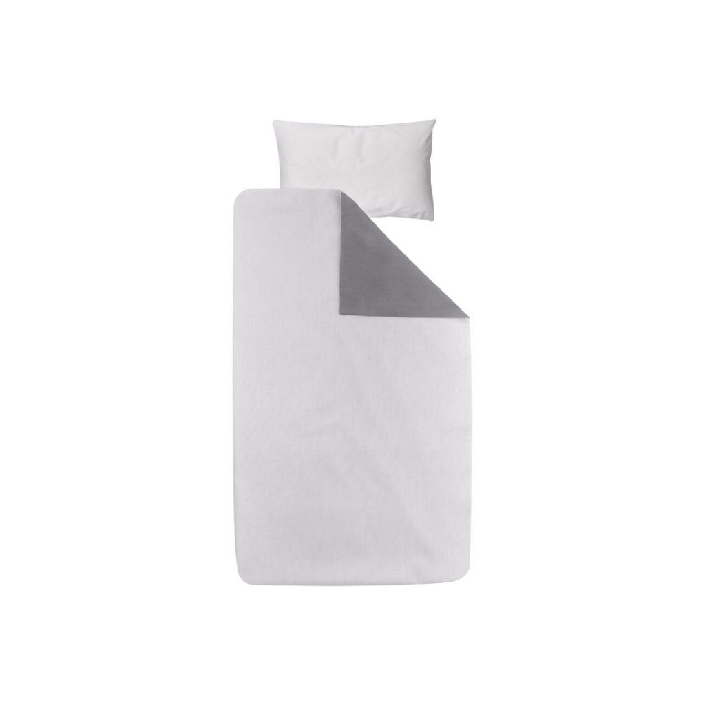 Dreambee Housse de couette pour lit Essentials gris/gris clair coton