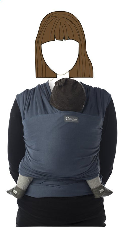 Babylonia Rekbare draagdoek Tricot-Slen Organic biokatoen Blue Jeans