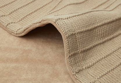 Jollein Couverture pour lit Pure Knit Velvet Biscuit