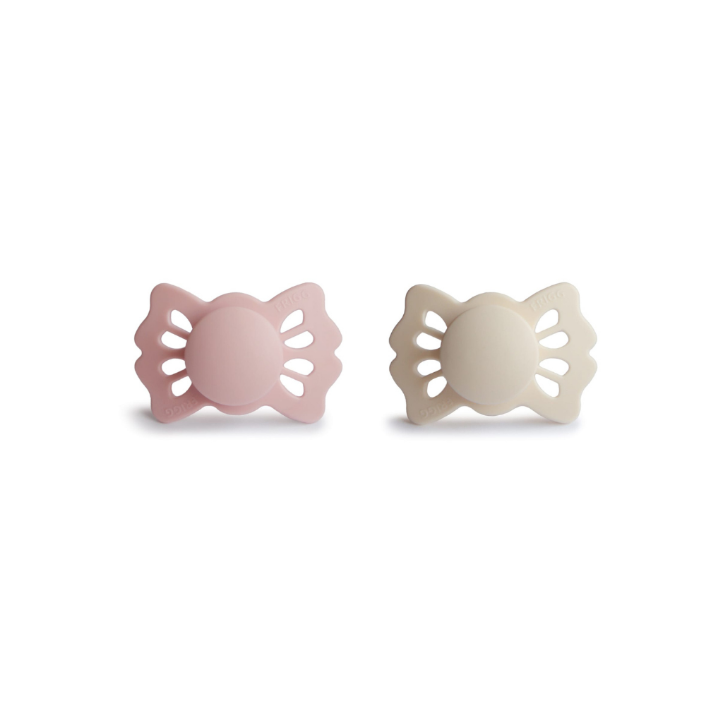 FRIGG Fopspeen + 0 maanden Lucky silicone Cream/Blush - 2 stuks