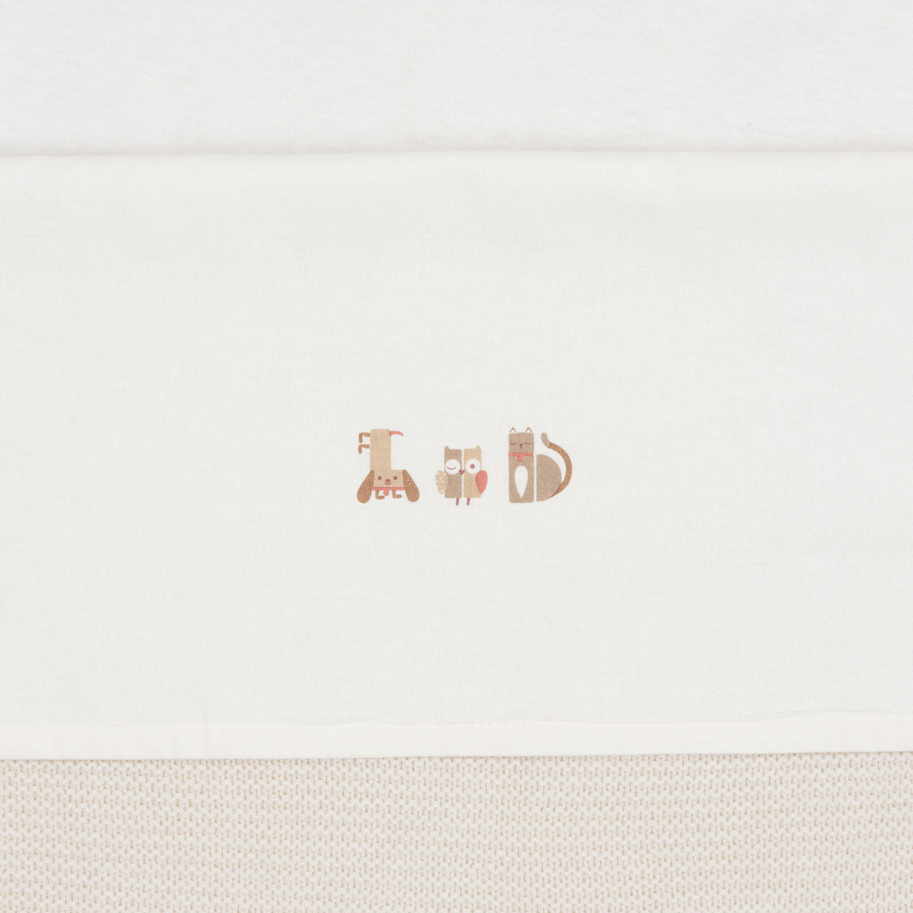 Jollein Drap pour lit Animal Friends 120 x 150 cm