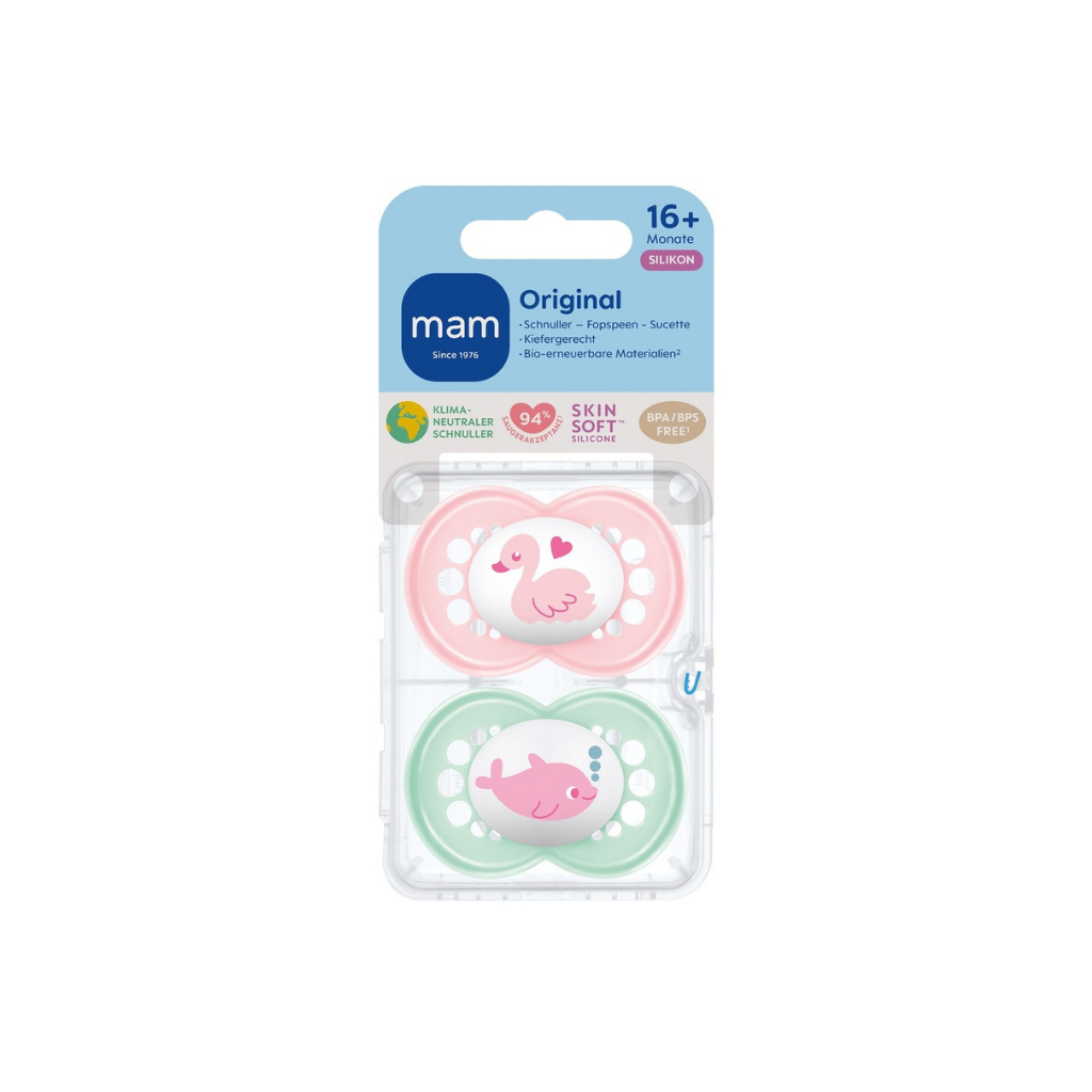 MAM Sucette + 16 mois Original Sealife rose - 2 pièces