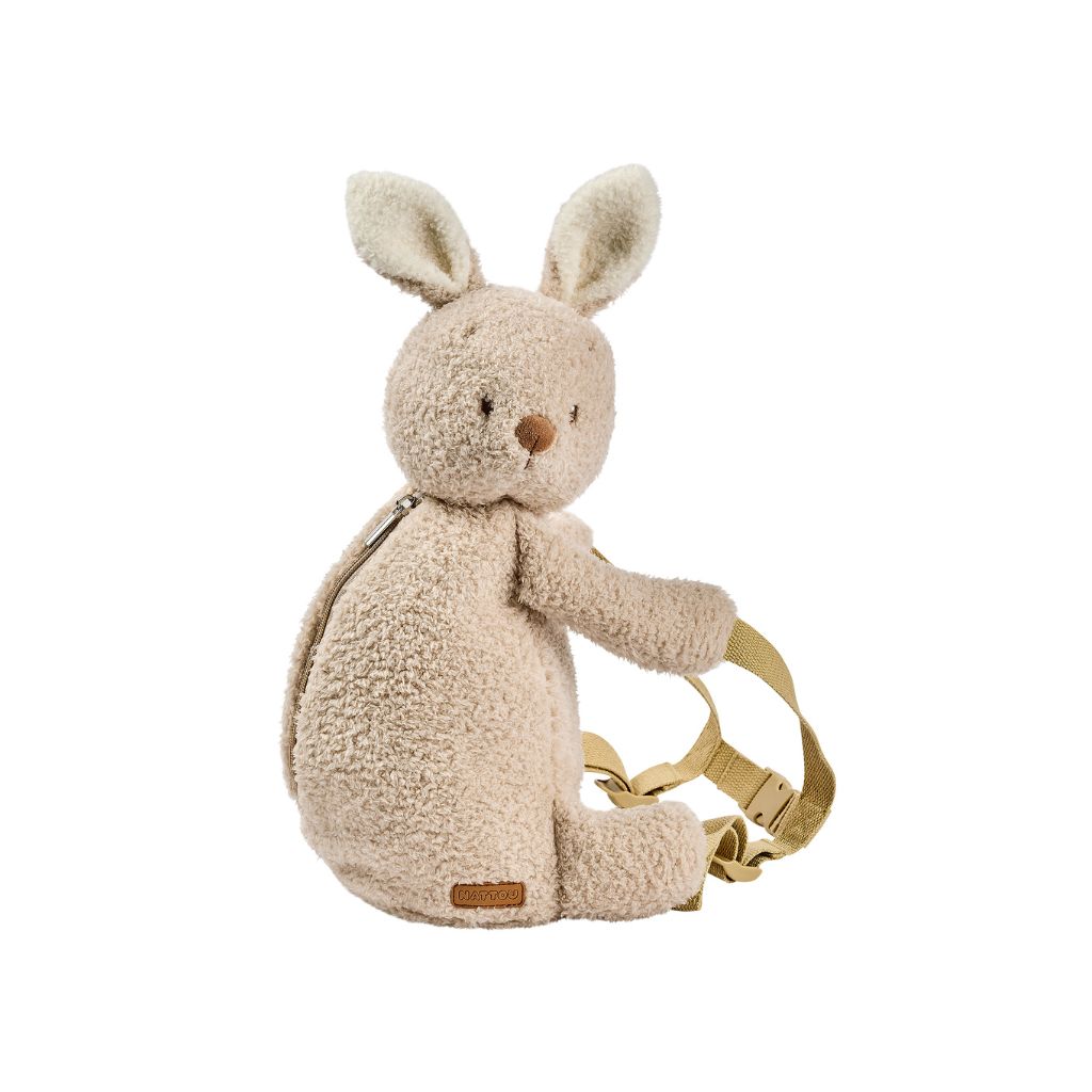 Nattou Sac à dos peluche lapin beige