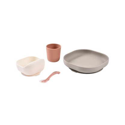Béaba Siliconen eetset Terracotta/Sand -  4 stuks
