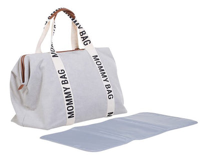 Childhome Sac à langer Mommy Bag Signature Canvas écru