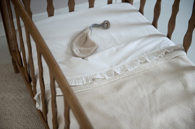 Koeka Drap pour lit Ruffle Warm White