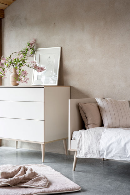 Quax 2-delige babykamer (meegroeibed L 140 x B 70 cm + commode) Flow Clay