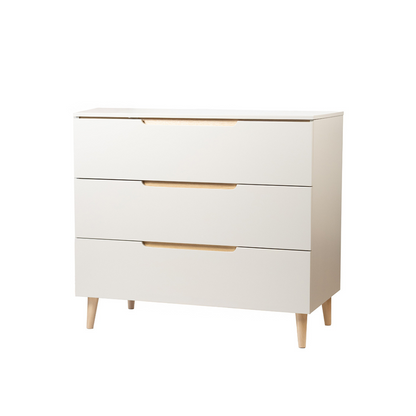 Pericles 3-delige babykamer (bed 140 x 70 + commode met verlengstuk + kast 3 deuren) Nomad dune beige