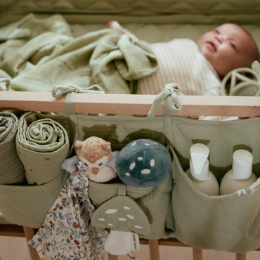 Little Dutch Organiser voor park en bed muslin Pure Sage