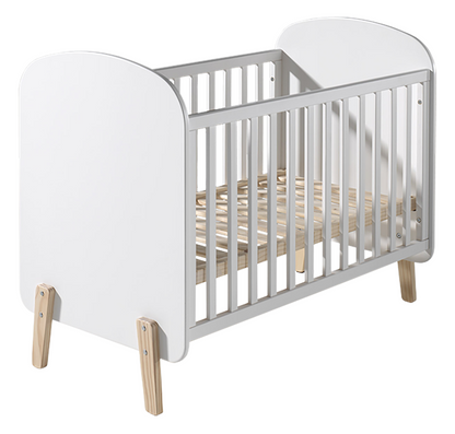 Jaxx Chambre de bébé 2 pièces (lit + commode avec rallonge) Kiddy blanc