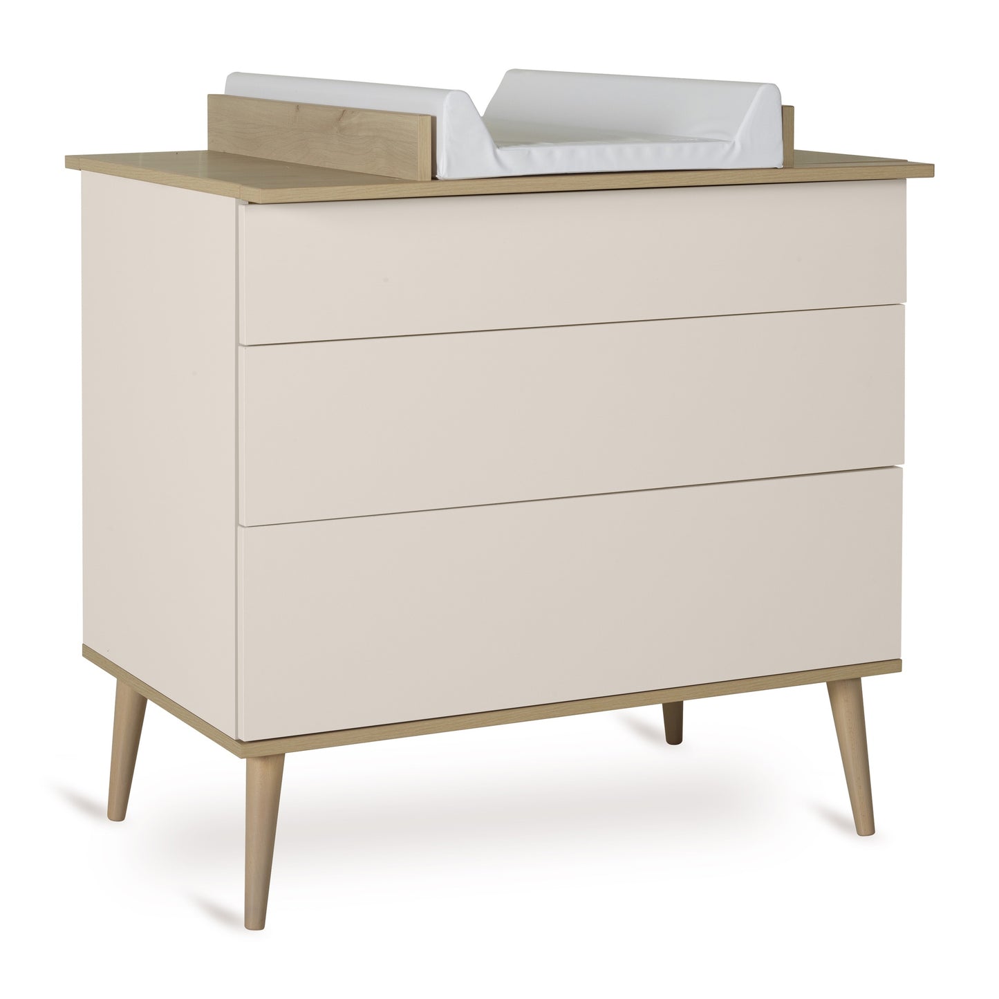 Quax 2-delige babykamer (meegroeibed L 140 x B 70 cm + commode) Flow Clay