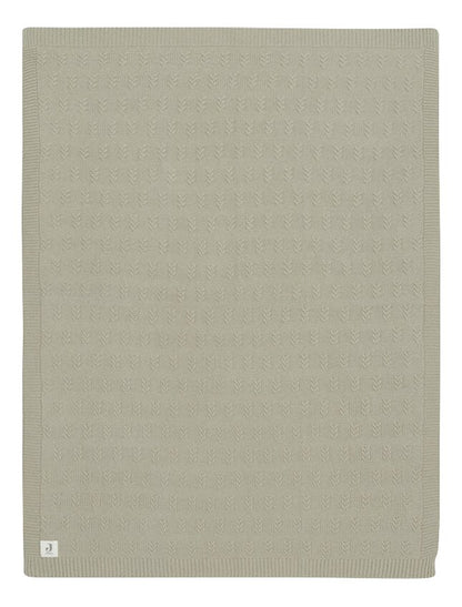 Jollein Couverture pour berceau ou parc Grain Knit Olive Green
