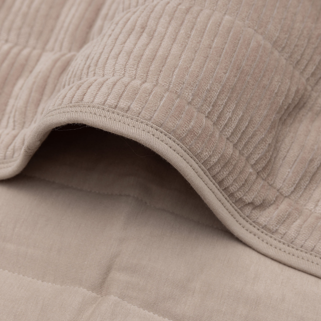 Jollein Deken voor wieg Velvet Rib Milky Coffee 75 x 100 cm