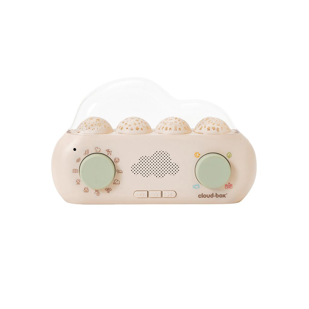 Cloud B Veilleuse/projecteur & Conteuse d'histoires CloudBox™ Bilingue beige