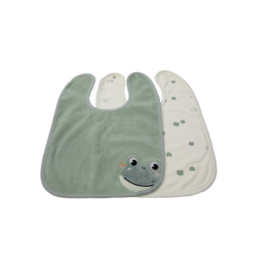 Dreambee Bavoir Oscar vert - 2 pièces