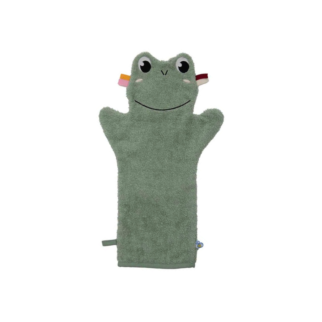 Dreambee Gant de toilette Oscar vert - 2 pièces