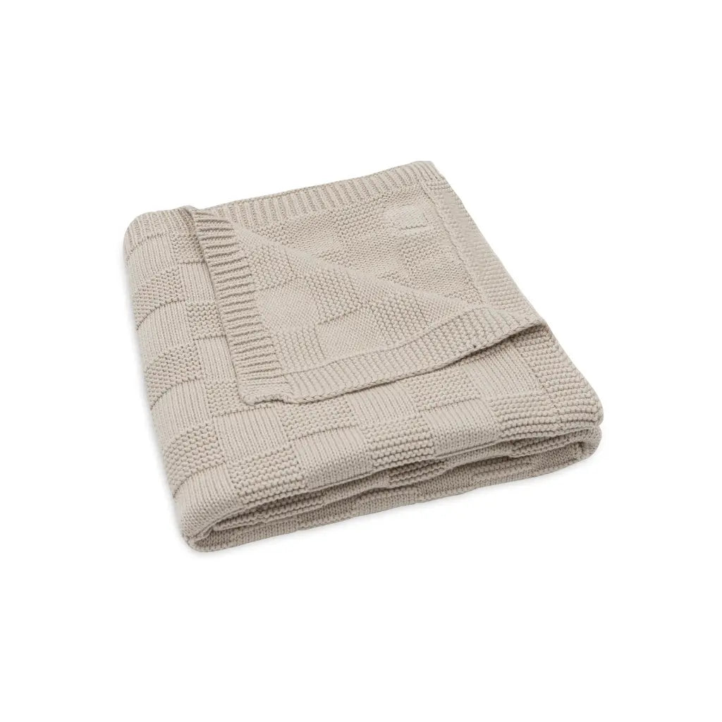 Jollein Deken voor wieg Box Knit Warm Sand 75 x 100 cm