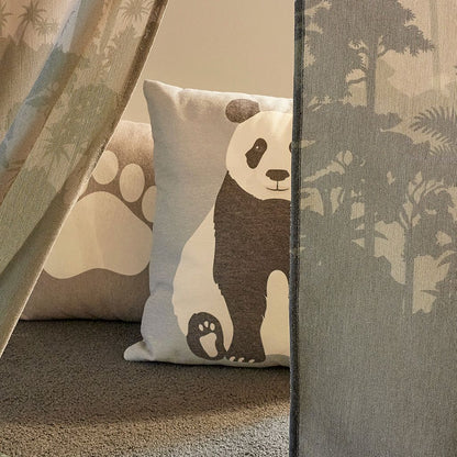 LIFETIME Coussin Panda Paradise bleu