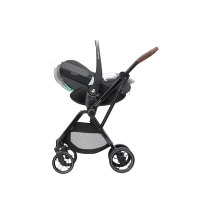Maxi-Cosi Kinderwagen 5-in-1 Oxford Twillic Graphite + Sense draagmand + adapter + autostoel Pebble 360 pro 2 + basis Familyfix 360 Pro