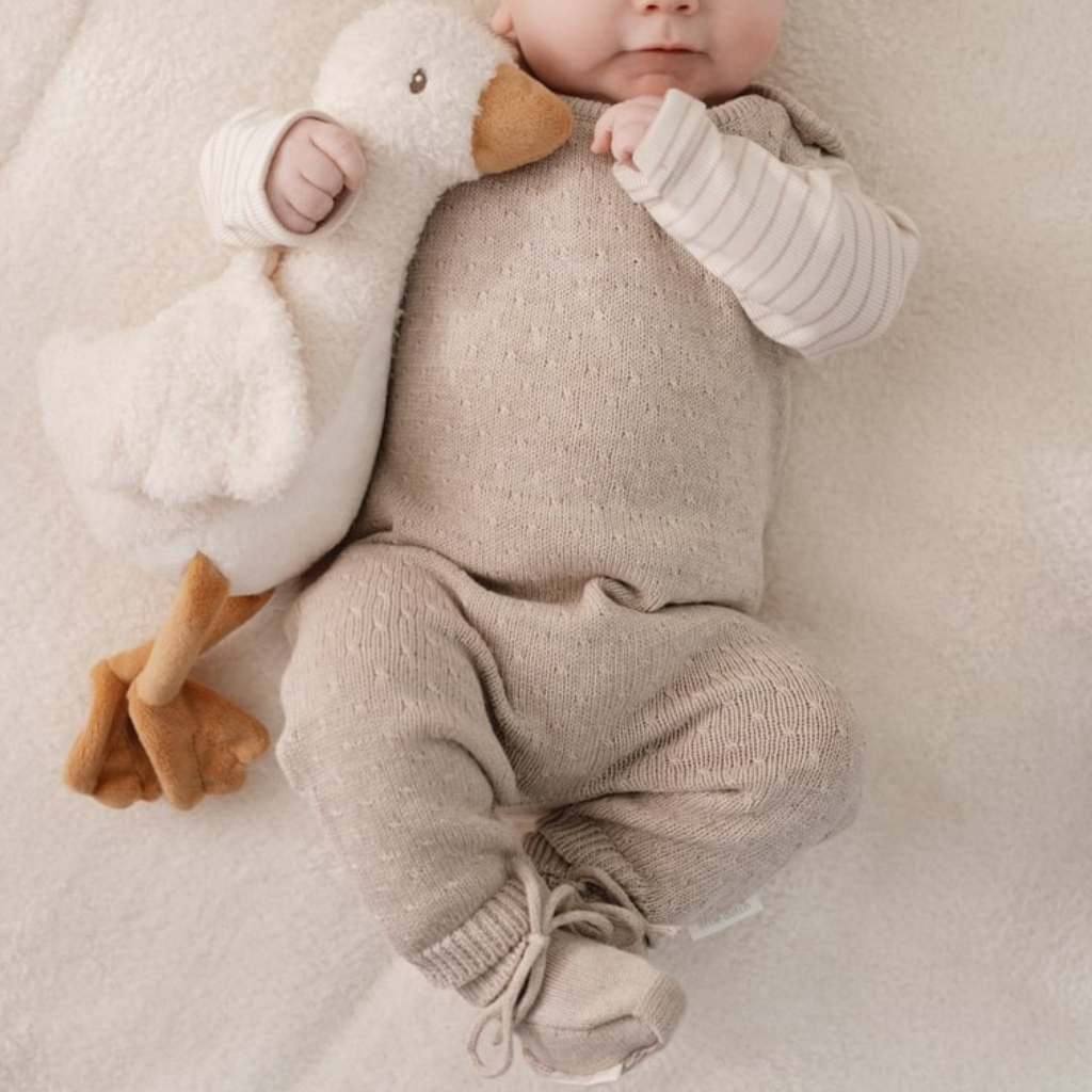 Little Dutch Gebreide slofjes Soft Beige uniseks 44/56