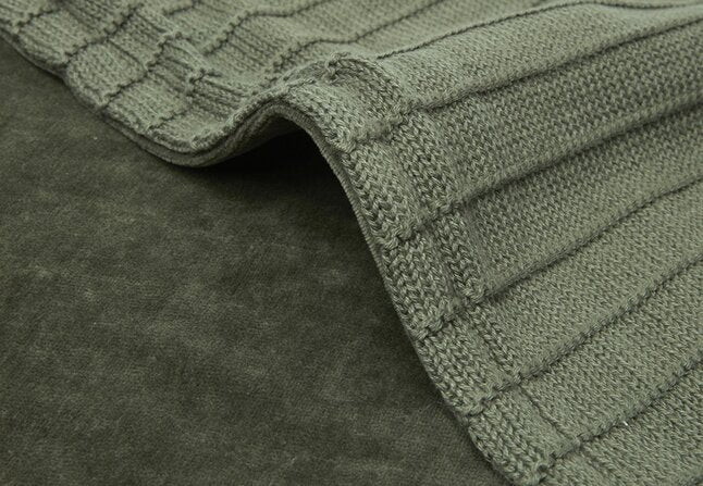 Jollein Deken voor bed Pure Knit Velvet Leaf Green