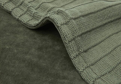 Jollein Deken voor bed Pure Knit Velvet Leaf Green