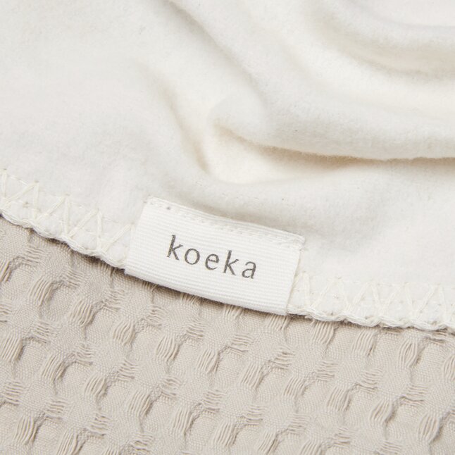 Koeka Deken voor wieg of park Amsterdam Cotton fleece wafel Sand