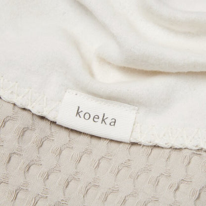 Koeka Deken voor wieg of park Amsterdam Cotton fleece wafel Sand
