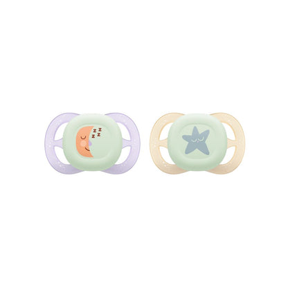AVENT Sucette 0-2 mois Ultra Start Night couleur/design mystère - 2 pièces