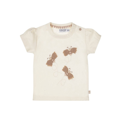 dirkje T-shirt korte mouw Bee m 74 Off white girls
