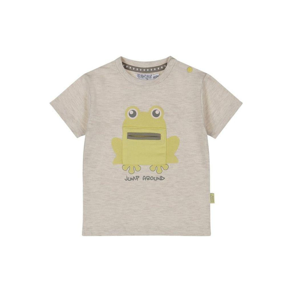 dirkje T-shirt met tekst jump korte mouw m 62 Off white boy